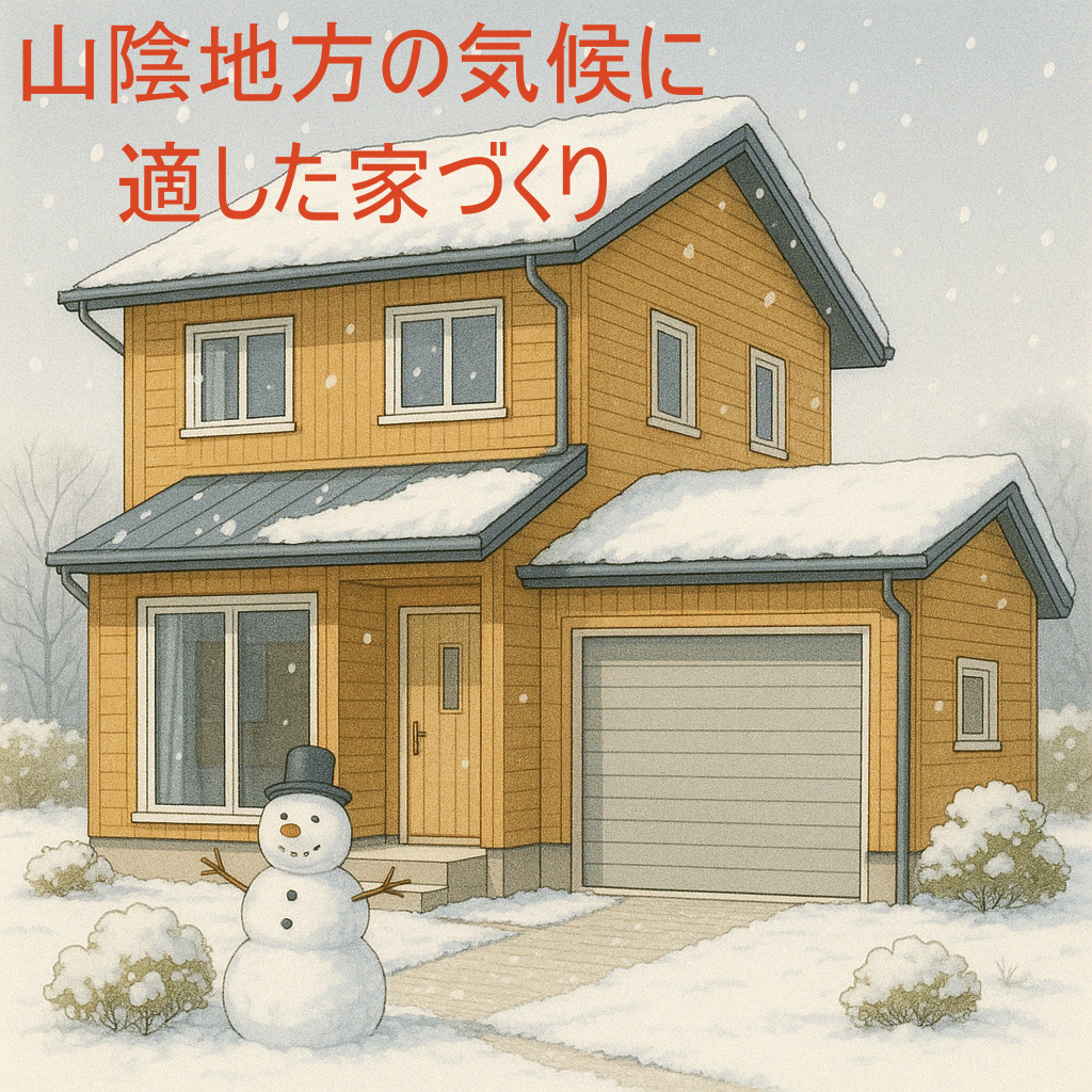 山陰地方の機能に適した家づくりイラスト