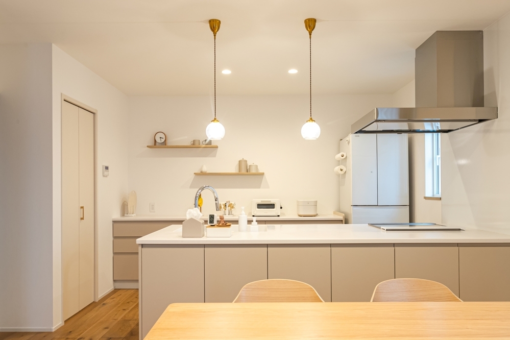 カフェオレカラーのかわいらしい外観