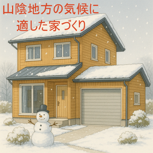 山陰地方の機能に適した家づくりイラスト