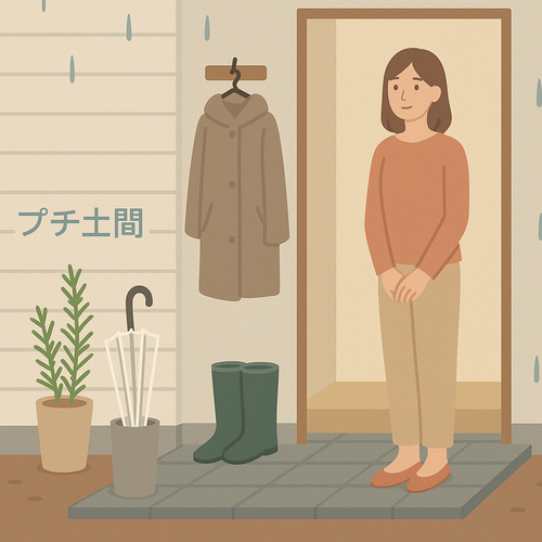 雨の日も楽しい！一戸建て玄関『プチ土間』活用テク