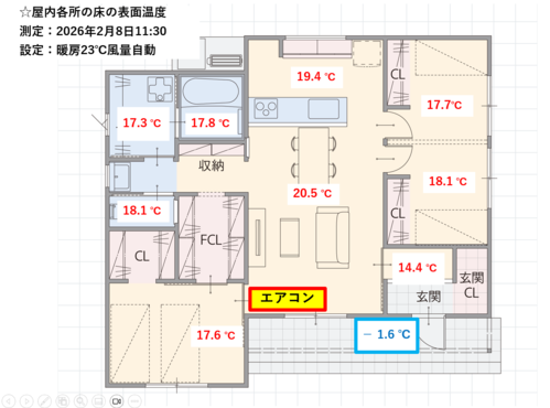キュービックホーム『高断熱＋高気密＋基礎断熱のトリプル効果（渡橋）』