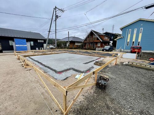 キュービックホーム『SHのお家が出来るまで　基礎編（2）基礎砕石～均しコン』 