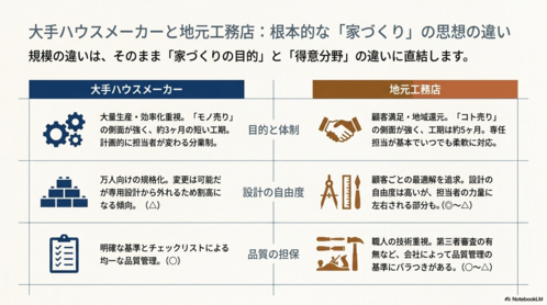 ハウスメーカーと工務店の違いとは⁉それぞれの魅力と選び方